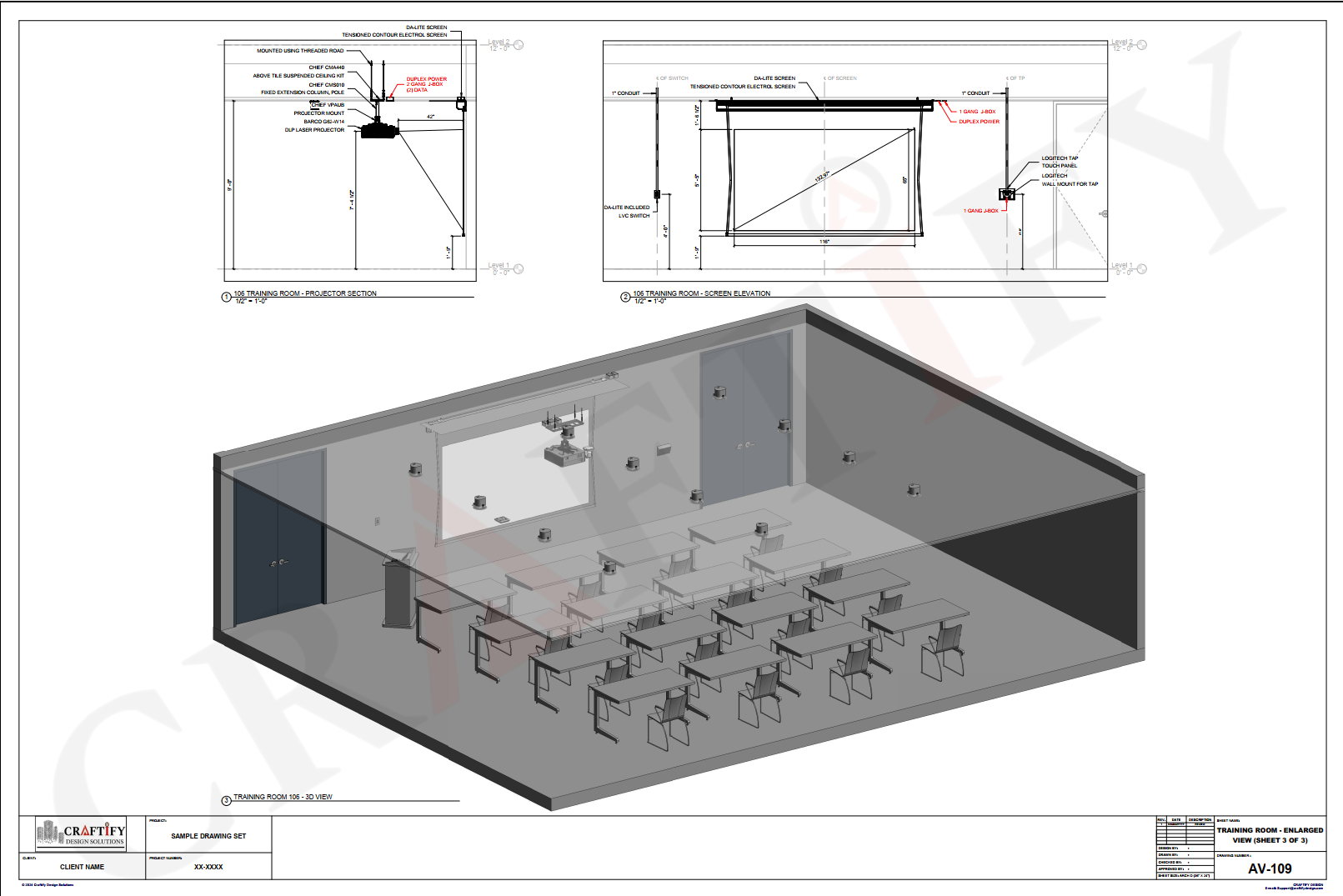 Coordinated AV BIM model view